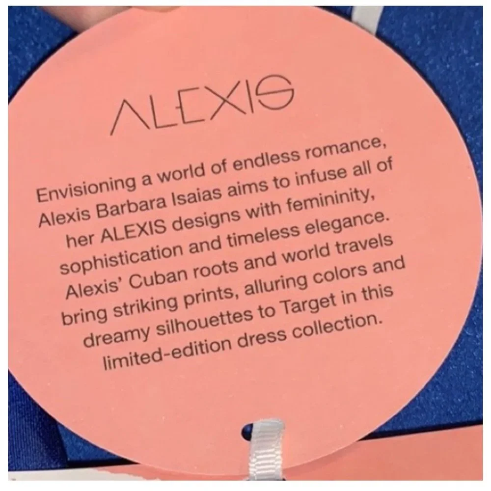 NWT ALEXIS for Target Blue Floral Tie-Front High-Low Dress Medium - Picture 9 of 16